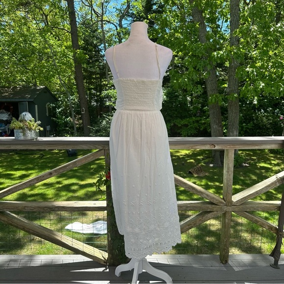 LoveShackFancy Jenna Dress White Cutout Midi Small - Picture 11 of 16